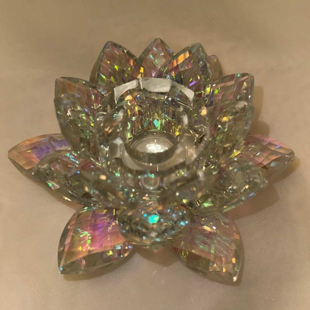 Swarvoski Clear Figurine Candle Holder